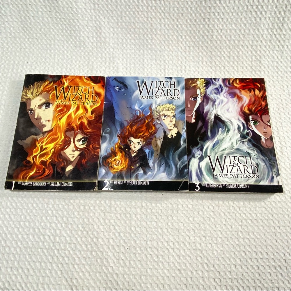 Witch & Wizard Manga Graphic Novel Vol 1, 2 & 3 FIRST EDITIONS; James Patterson